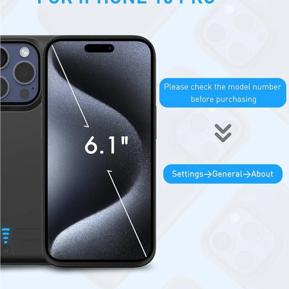 NEW in Box Black Charging Case for iPhone 15 Pro C plug